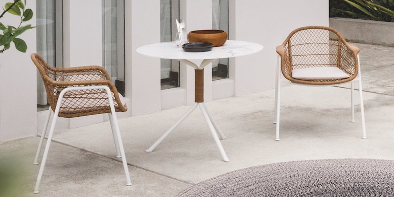 Okrogla vrtna miza Fresco, kolekcija Prehod Exclusive