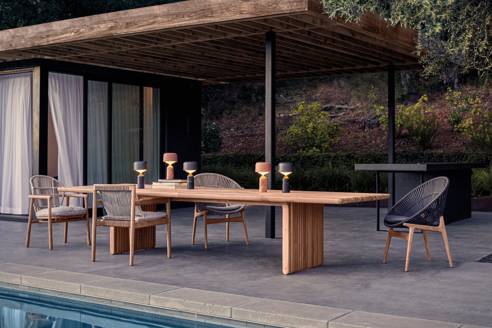 Vrtne mize Prehod, luksuzna miza Deck, Gloster