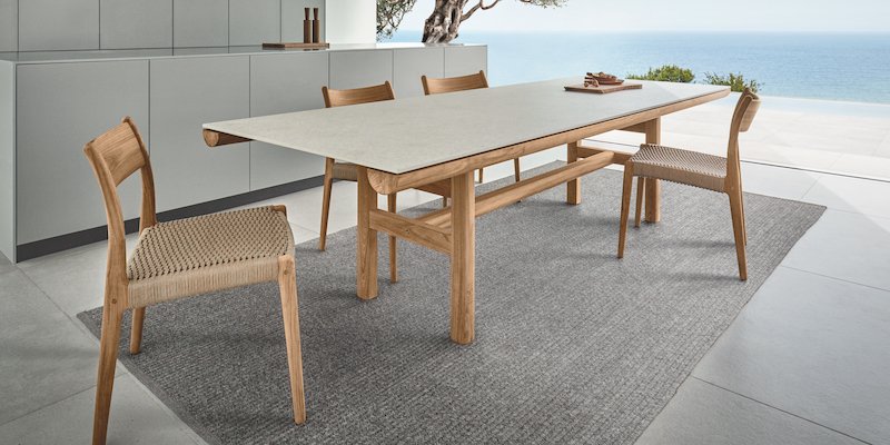 Vrtne mize Prehod, miza Deck Luxury, Gloster