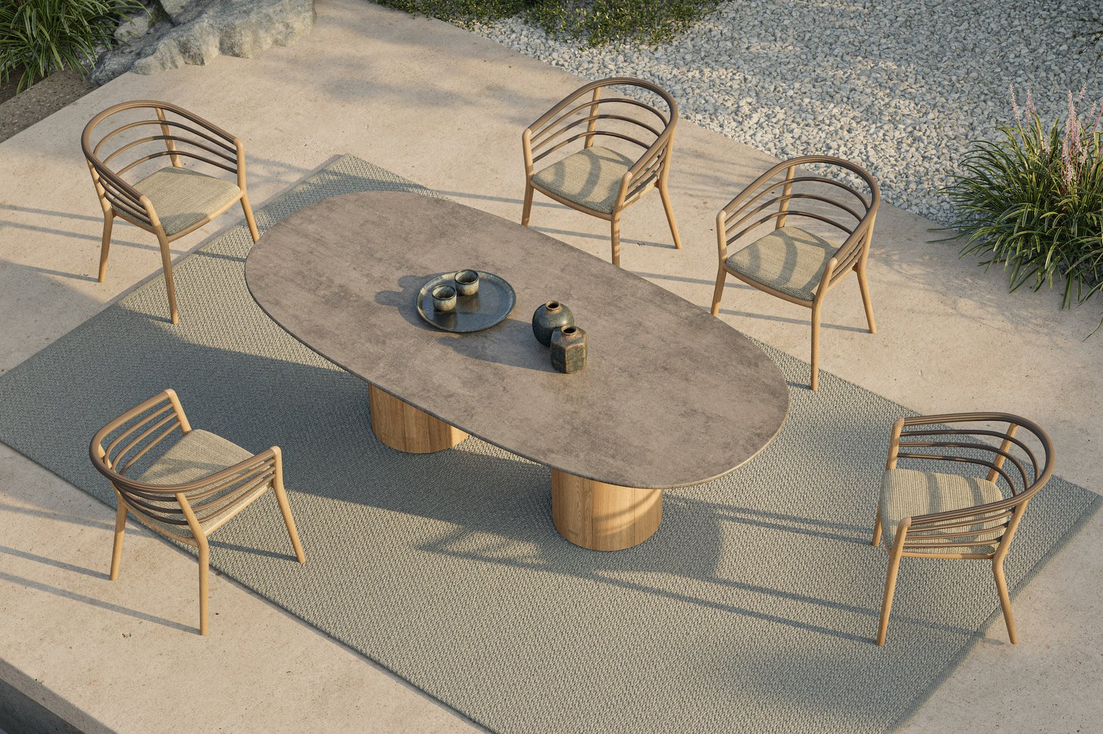 Vrtni stoli Prehod, Archy z mizo Regaliz